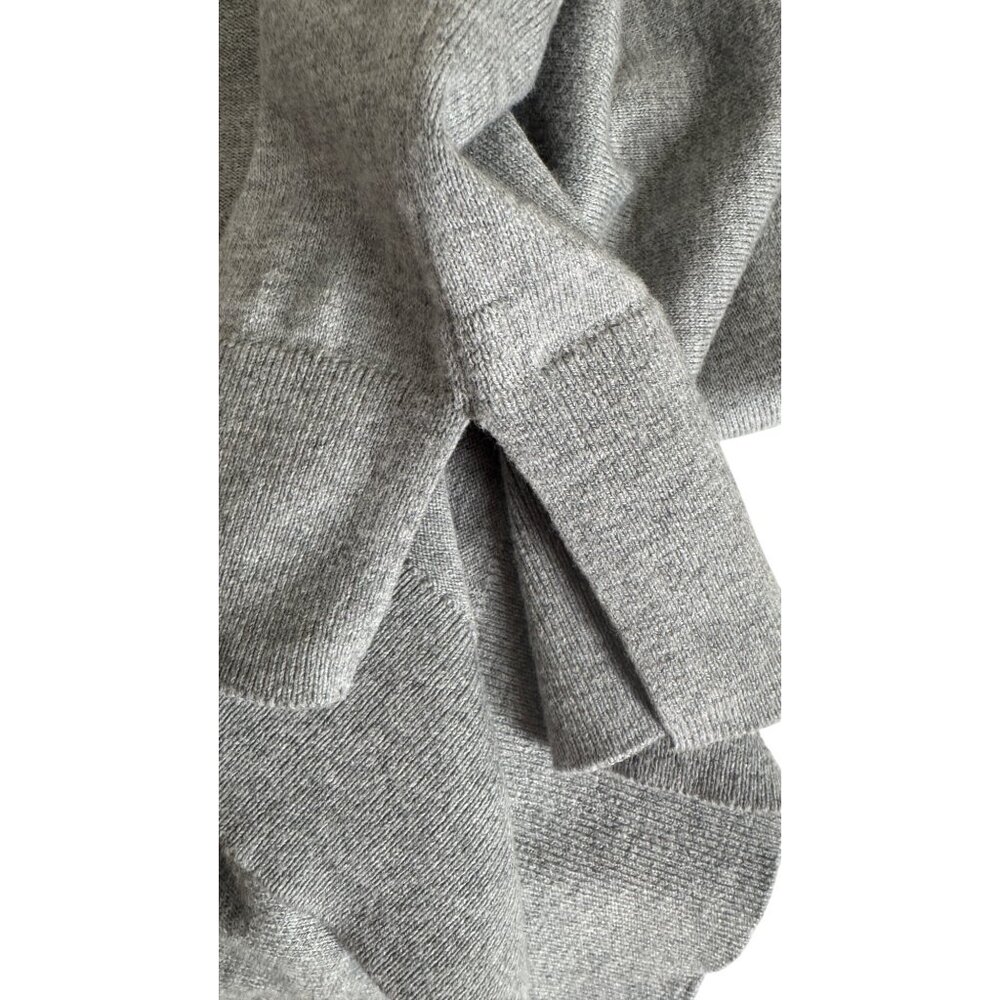 Banana Republic Womens Gray V-Neck Sweater S 55% Cotton 40% Nylon 5% Cashmere - Picture 6 of 13